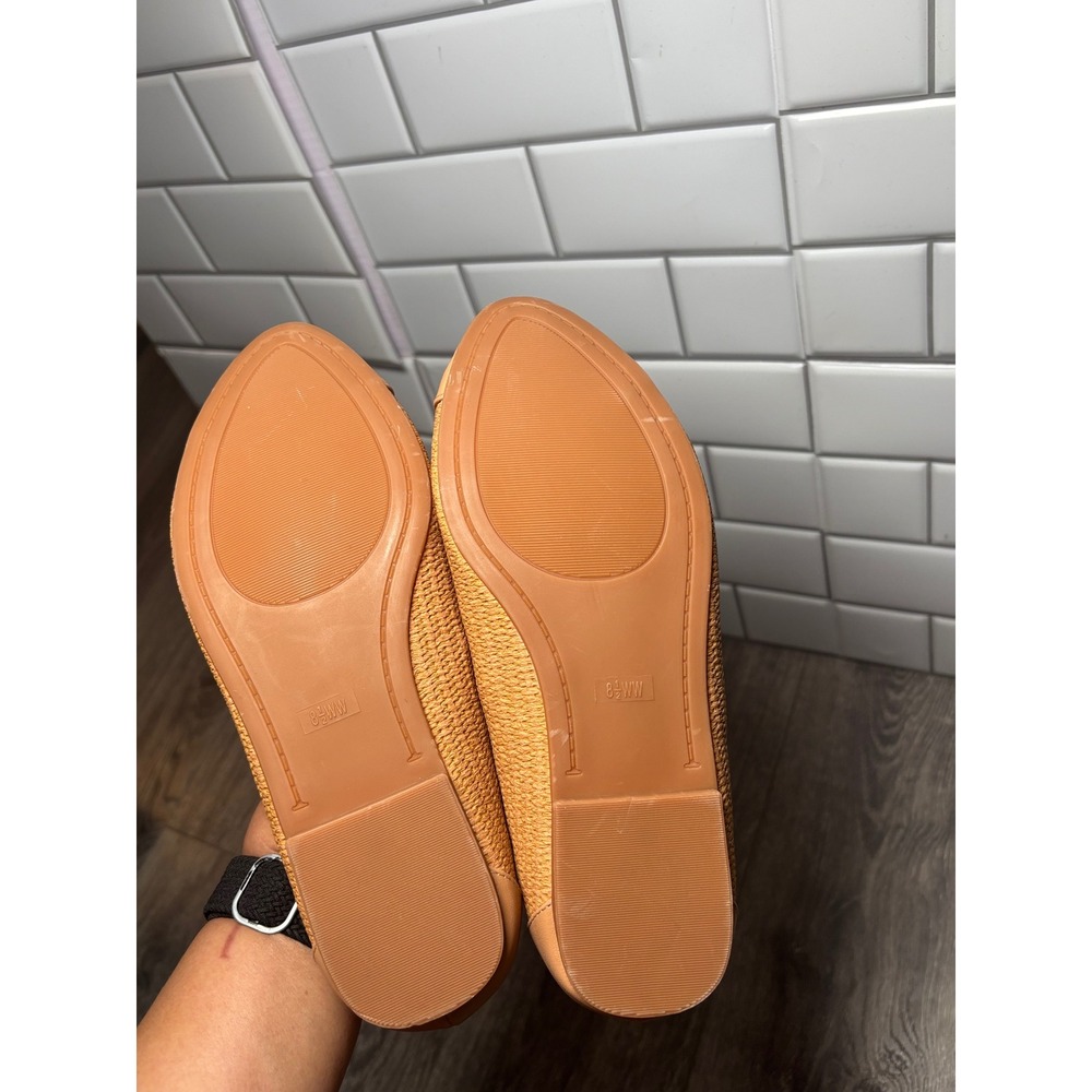 Torrid Tan Woven Cap Toe Ballet Flats Women Round Toe Bow Accent Shoes 8.5WW - Picture 8 of 9